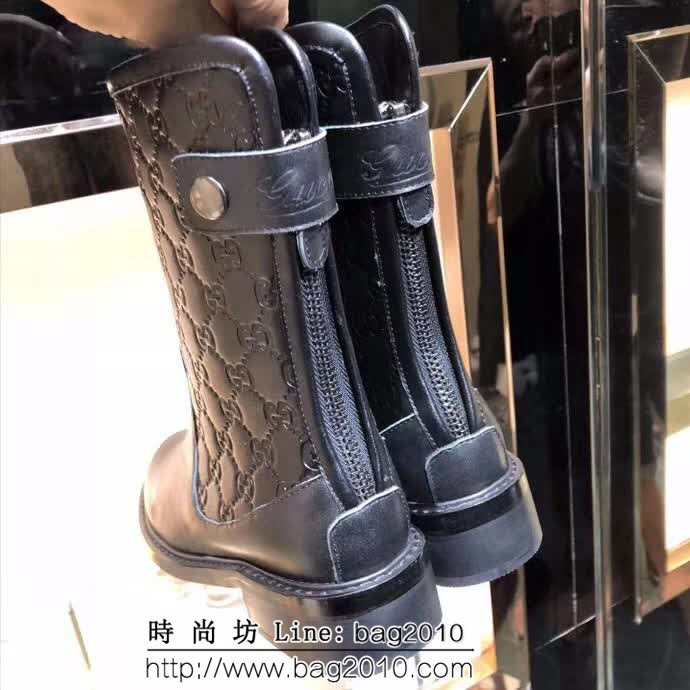 GUCCI古馳 獨家最新單品 高端時尚 軟牛皮中筒靴 QZS1365